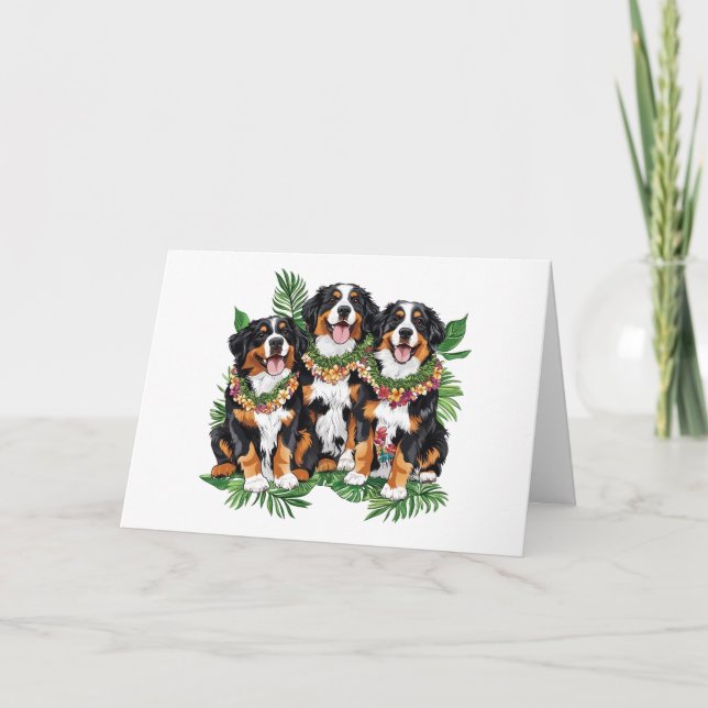 Tack Hawaiian Bernese Mountain Hundar Kort (Framsida)
