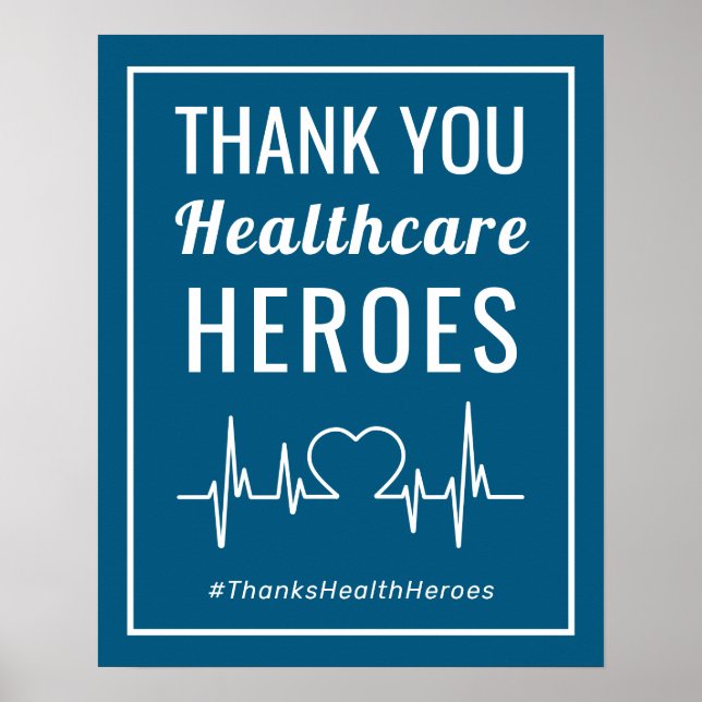 Tack Health Care Heroes-tecken Poster (Framsidan)