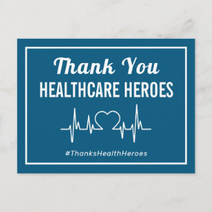 Tack Health Care Heroes Vykort
