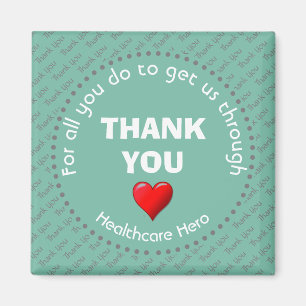 TACK Healthcare Hero Anpassade AQUA Magnet