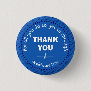 TACK Healthcare Hero Anpassade NHS BLUE Knapp