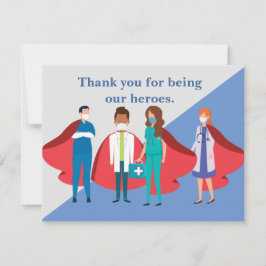 Tack Healthcare Workers Hero Doktor Nurse Kort