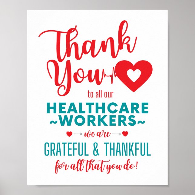 Tack Healthcare Workers Poster (Framsidan)