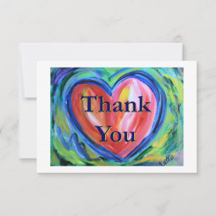 Tack Heart Art Note Card Kort