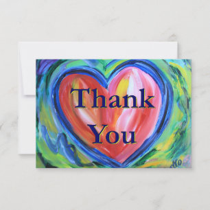 Tack Heart Art Note-kort Kort