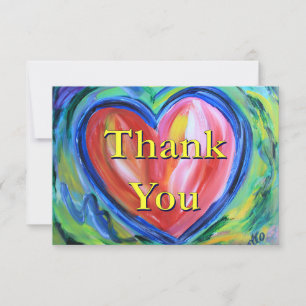 Tack Heart Art Note-kort Kort