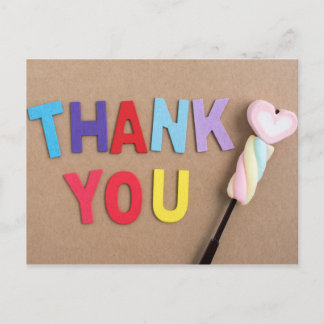 Tack Heart Candy Vykort