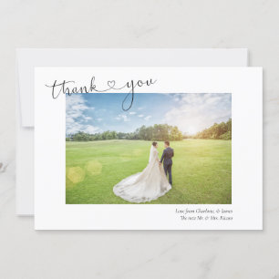 Tack Heart Photo Personlig Bröllop Card Julkort
