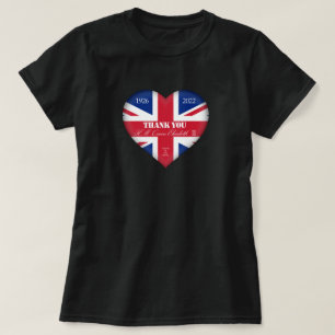Tack Heart, till minne av drottning Elizabeth Eliz T Shirt