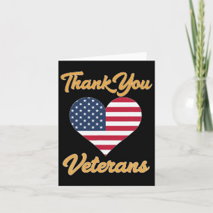 Tack Heart Veteran Patriot Kort