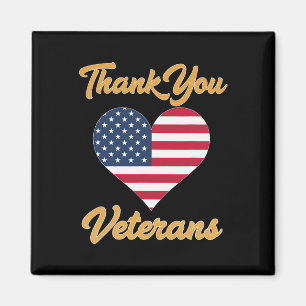 Tack Heart Veteran Patriot Magnet