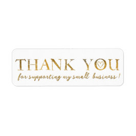 Tack Hearts Faux Gold Foil tacketikett Returadress Etikett