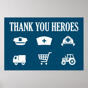 Tack Heroes Första svar Poster