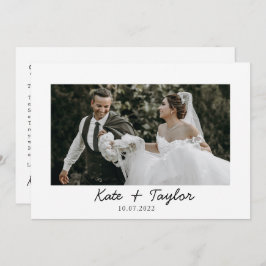 Tack, herr och fru Photo Bröllop! Tack Kort