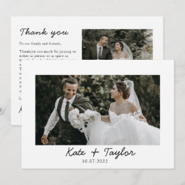 Tack, herr och fru Photo Bröllop! Tack Kort