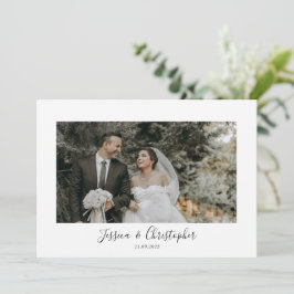 Tack, herr och fru Photo Bröllop! Tack Kort