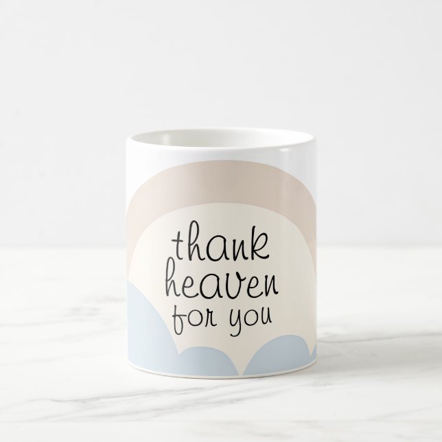 Tack himlen för dig | Neutralt och blå moln Kaffemugg (Center)
