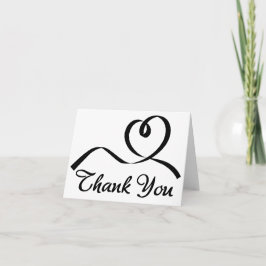 Tack Hjärta Svart Och Vitt Bröllop Kärlek Kort