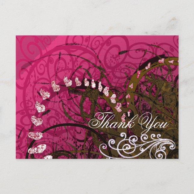 Tack Hjärtan Av Hallon Vykort (Framsida)