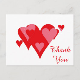 Tack Hjärtan av Janz White Vykort