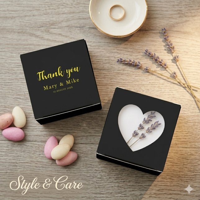 Tack Hjärtformat 2x2x2 Förpackningslåda för Alla T Presentaskar (Thank You Heart 2x2x2 Favor Box for Any Occasion)