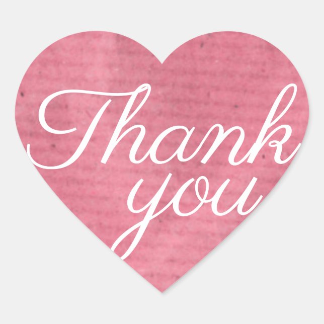 Tack Hjärtformat Klistermärke (Framsida)