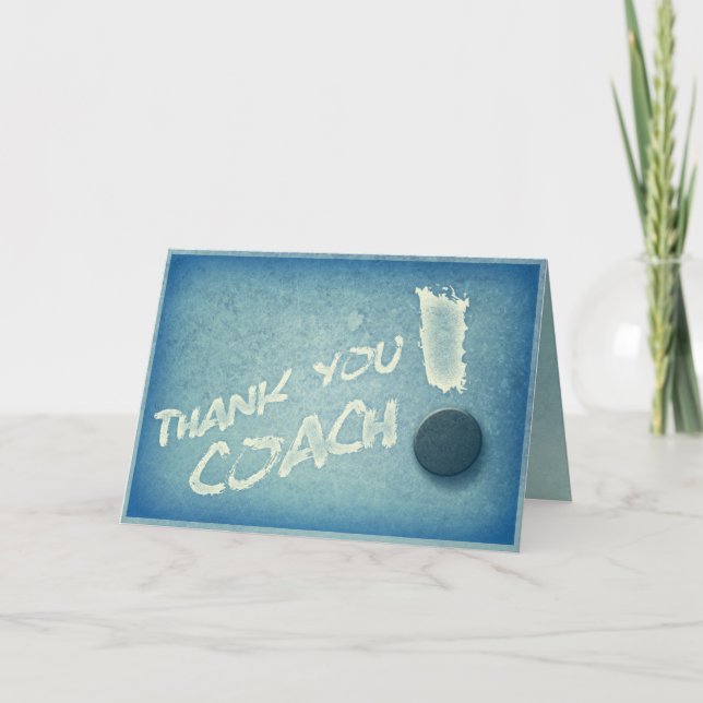 Tack Hockey Coach Card Vintage Stil (Framsida)