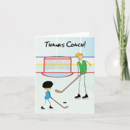Tack Hockey Coach Greeting Card (från pojke) Kort