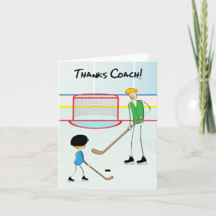 Tack Hockey Coach Greeting Card (från pojke) Kort