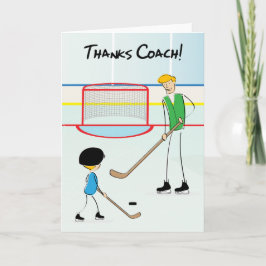 Tack Hockey Coach Greeting Card (från pojke) Kort