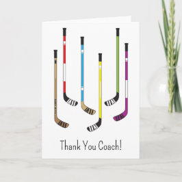 Tack Hockey Coach Hockey Sticks Greeting Card