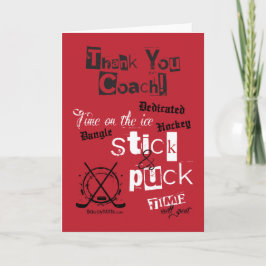 Tack Hockey Coach! Kort för hälsning
