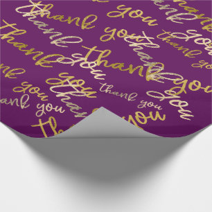 tack Holograph Script Sjöjungfru Guld Plum Presentpapper