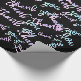 Tack Holograph Sjöjungfru Rosa Black Presentpapper