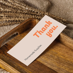 Tack Homemade Goods Promocing Supplies Litet Visitkort