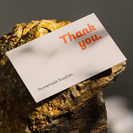 Tack Homemade Goods Promocing Supplies Visitkort