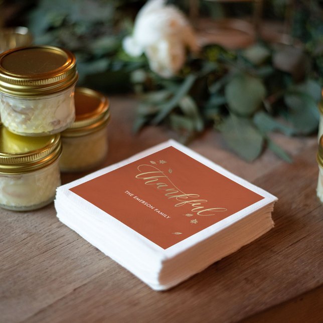 Tack hösten Thanksgiving Party Pappersservett (Skapare uppladdad)