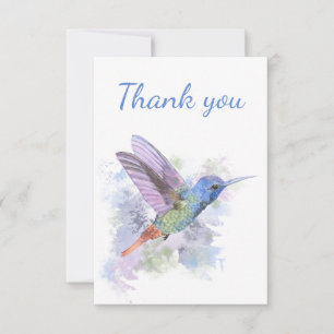Tack Hummingbird Garden Bird Nature Art Kort
