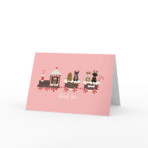 Tack Hund jul Helgdag Tåg