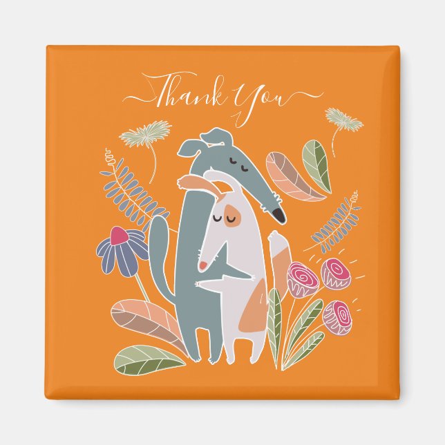 Tack Hundar Fridge Magnet (Framsidan)
