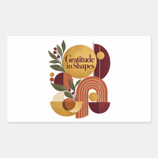 Tack i former Thanksgiving-klistermärken Rektangulärt Klistermärke