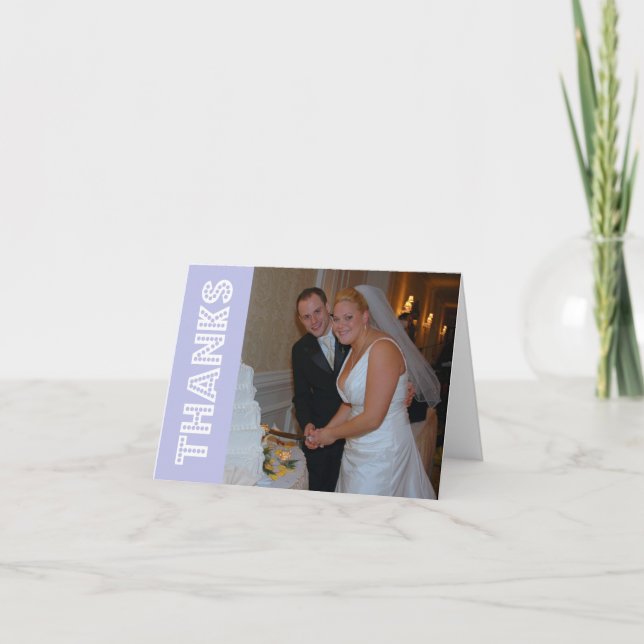 Tack i Ljus Tack Notecard (Violet) (Framsida)