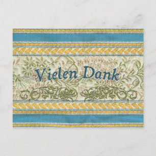 Tack i tysken, fuktiga Vielen Vykort