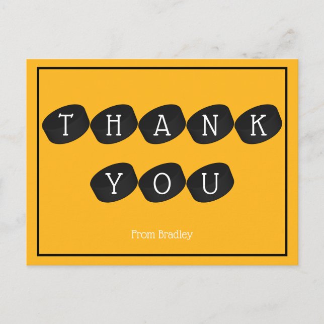 Tack Ice Hockey Puck Anpassningsbar Personlig Vykort (Framsida)