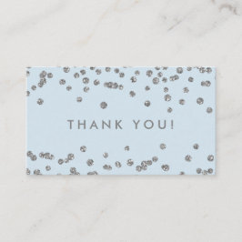Tack Infoga Silver Glitter-konfetti isblått Tilläggskort