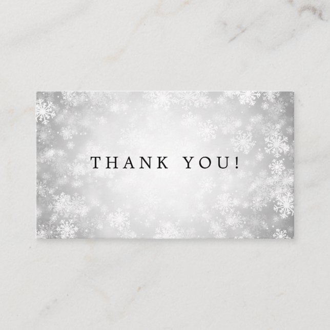 Tack Infoga Silver Winter Wonderland Tilläggskort (Framsida)