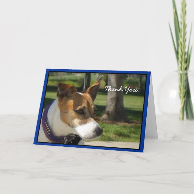 Tack Jack Russell Terrier-hälsningskort Kort (Framsida)