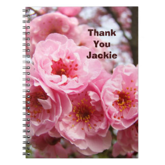Tack Jackie! anteckningsbok Anpassat namn Admin As Med Spiral