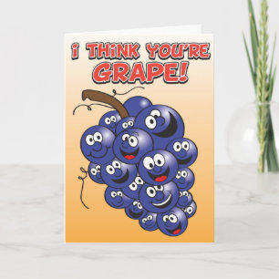 Tack, jag tänka att du är GRAPE! Tack Kort