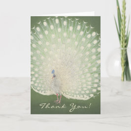 Tack | Japanskt Fine Art Peacock-kort för Vintage Kort
